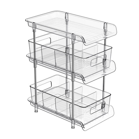 Organizador de baño XIANKE 3 niveles transparente para mejor visibilidad