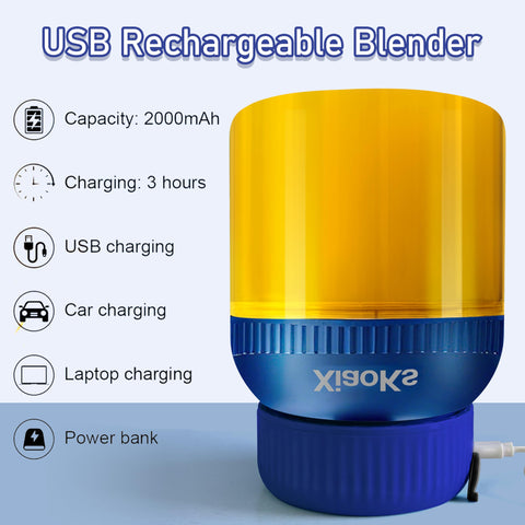 Batidora Xiaoks con vaso de 43 oz para viajes y paseos.