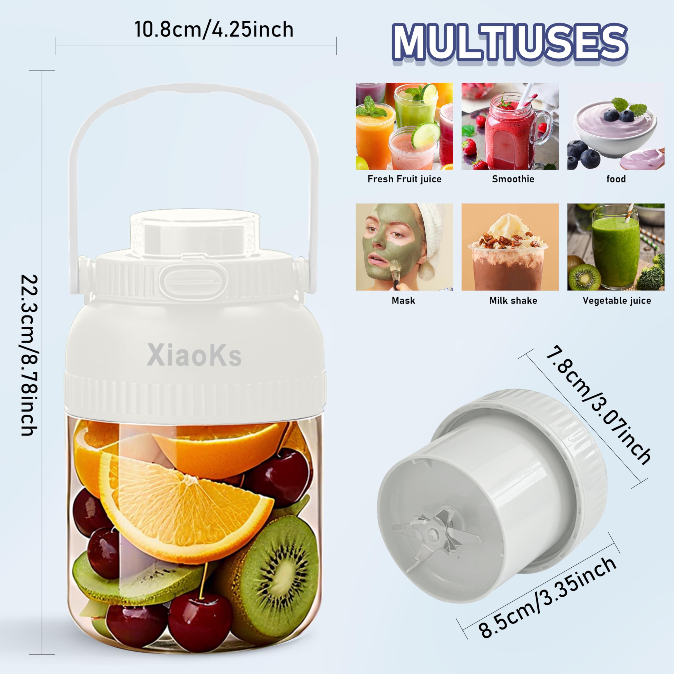 Taza y tapa libres de BPA aptas para lavavajillas