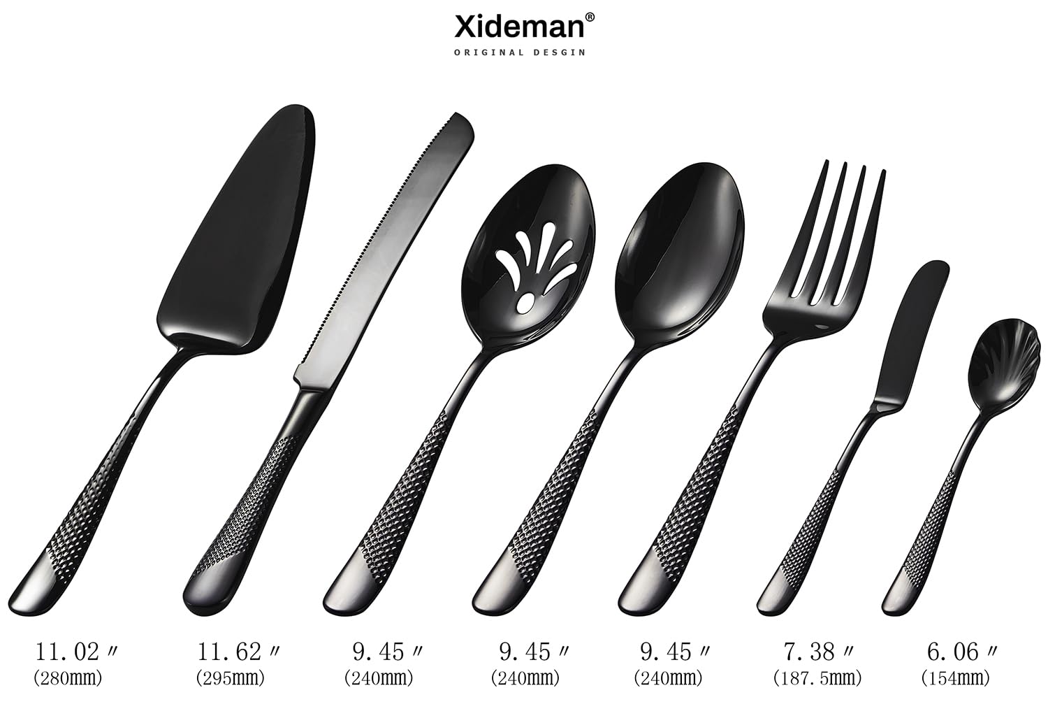 Xideman juego de cubiertos para servir, acero inoxidable duradero