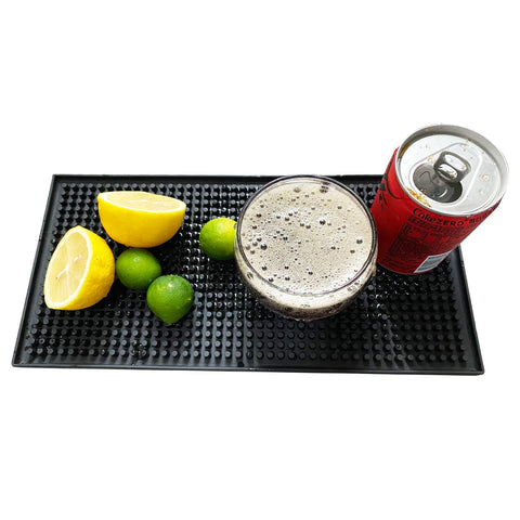 XieNie Bar Mat 6x12 negro, trasera, absorbe líquidos para encimeras limpias.
