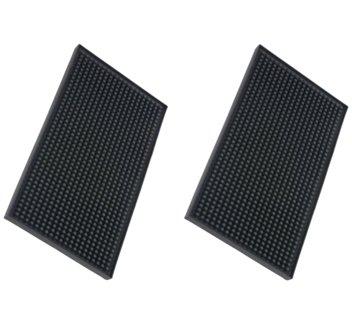 XieNie Bar Mat 6x12 negro, frente, evita derrames en vasos.