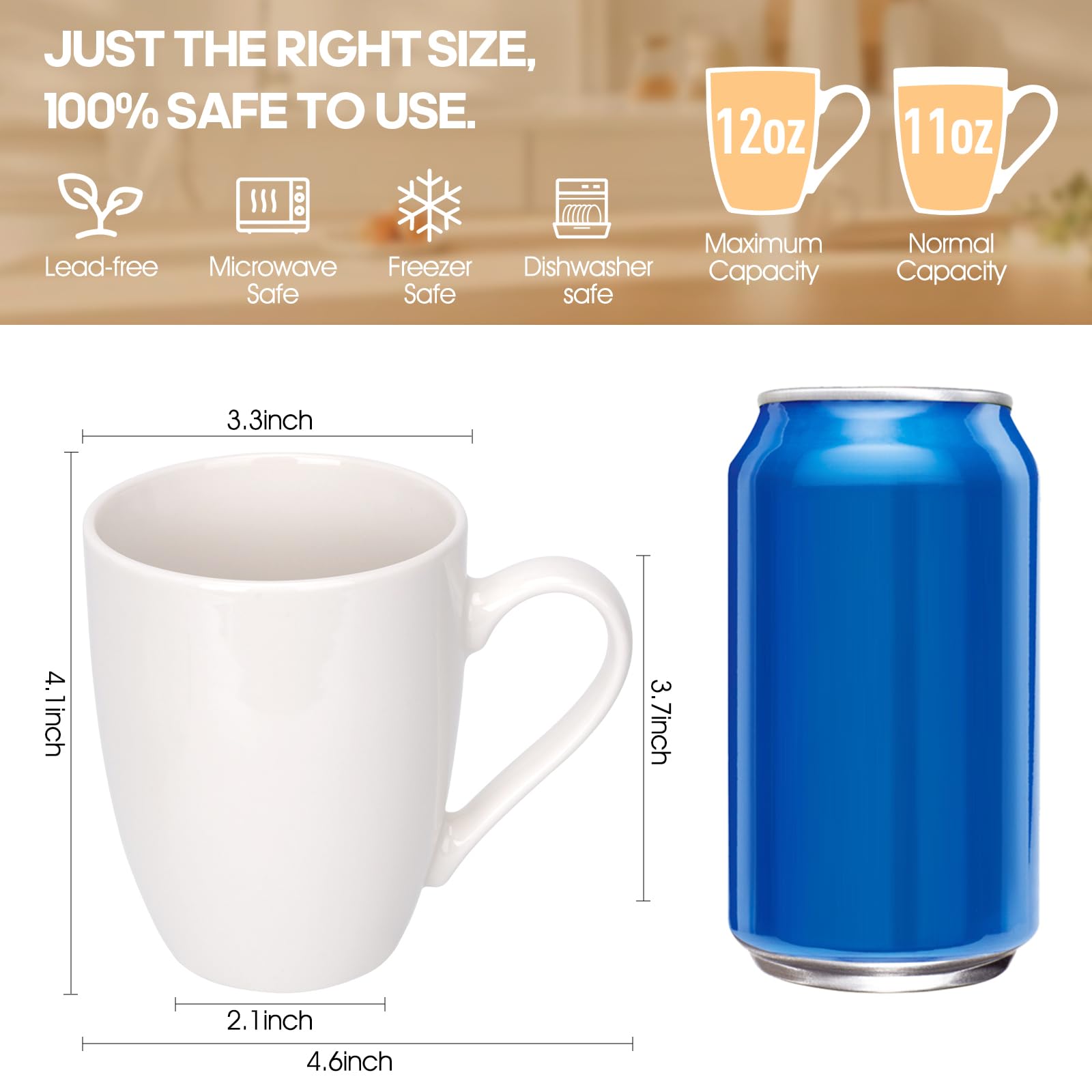 Taza xihihiaa en mano para bebida caliente cómoda.