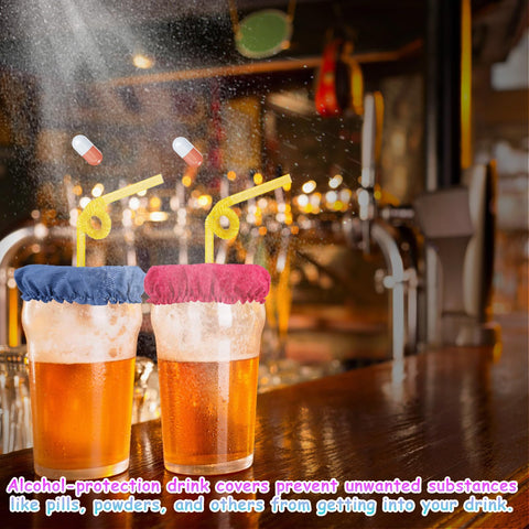 XIHIRCD cubrecopas rosa ideal para bebidas en reuniones