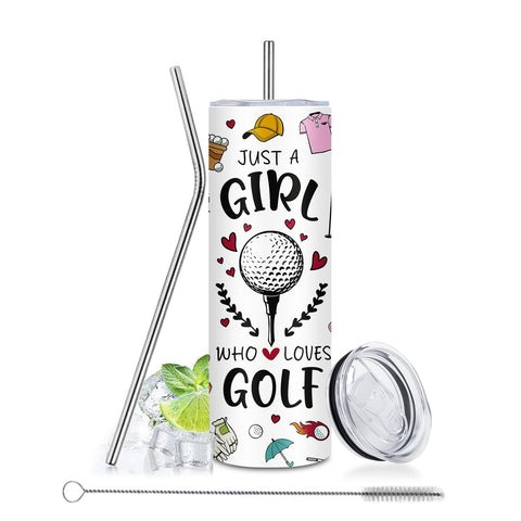 xiiai vaso termico 20oz con diseño para mujeres golfistas, ideal para bebidas calientes.