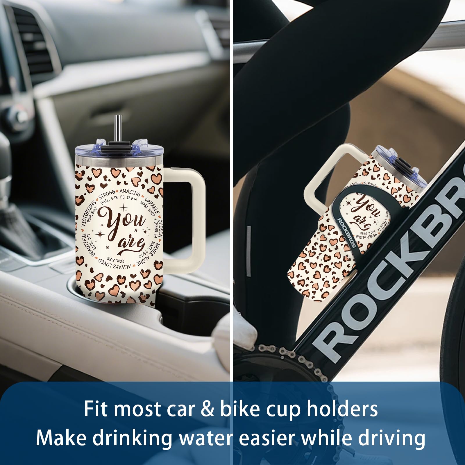 xiiai vaso térmico Leopardo base estable, ideal para escritorio o coche