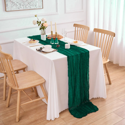 Corredor de mesa Xikesoft esmeralda translúcido, ideal para ambientar eventos