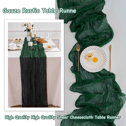 Mantel de gasa esmeralda para bodas y fiestas de bebé, decorativo