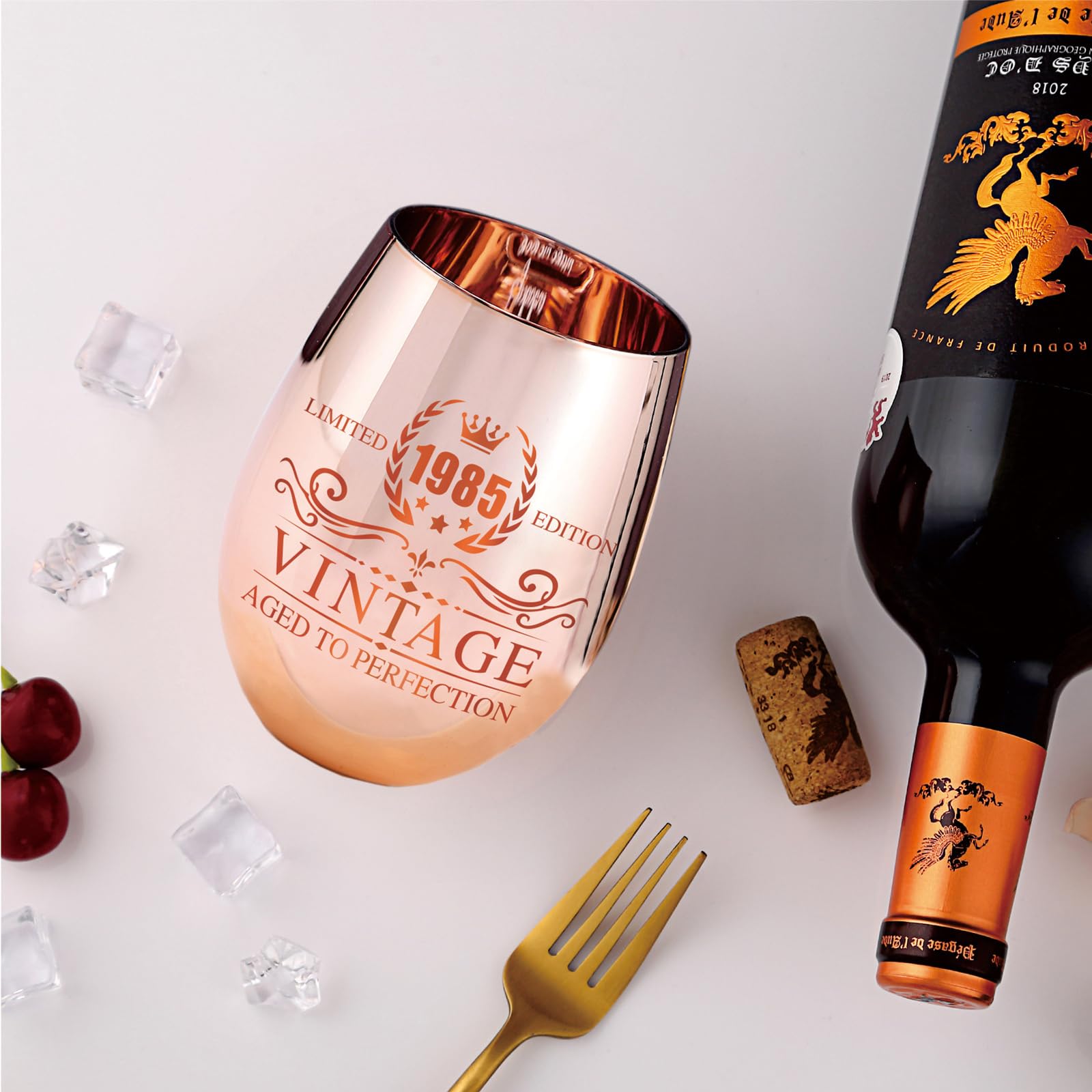 Vaso sin tallo de 18 onzas de xilaxila, versátil para bebidas.