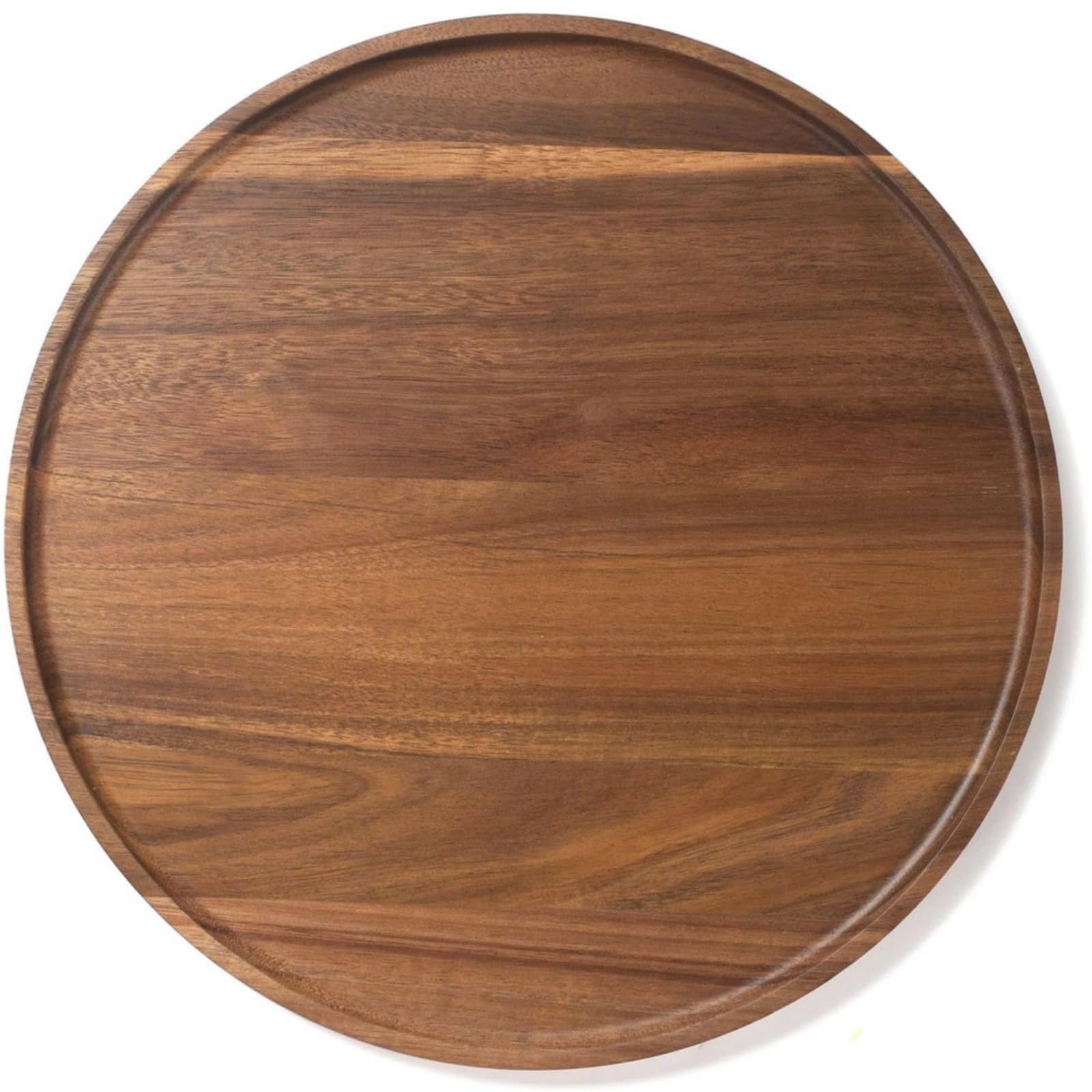XIMISISE bandeja redonda de acacia, ideal para servir aperitivos y velas decorativas.