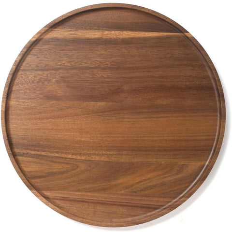 XIMISISE bandeja redonda de acacia, ideal para servir aperitivos y velas decorativas.