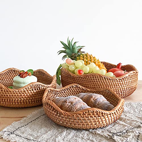 Cesta XIMISISE de ratán para pan y bollos al alcance.