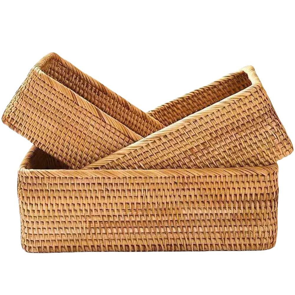 XIMISISE cestas de rattan grandes para frutas, ideal para ordenar la cocina.