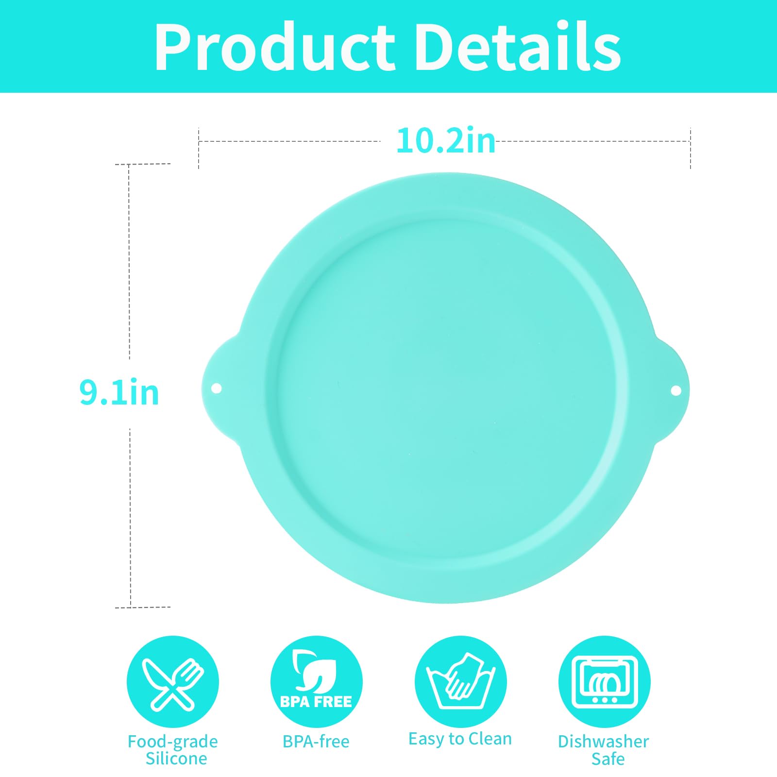 XINBOOGQ: tapa para cuenco acero inoxidable 5qt, sellado seguro para almacenamiento.