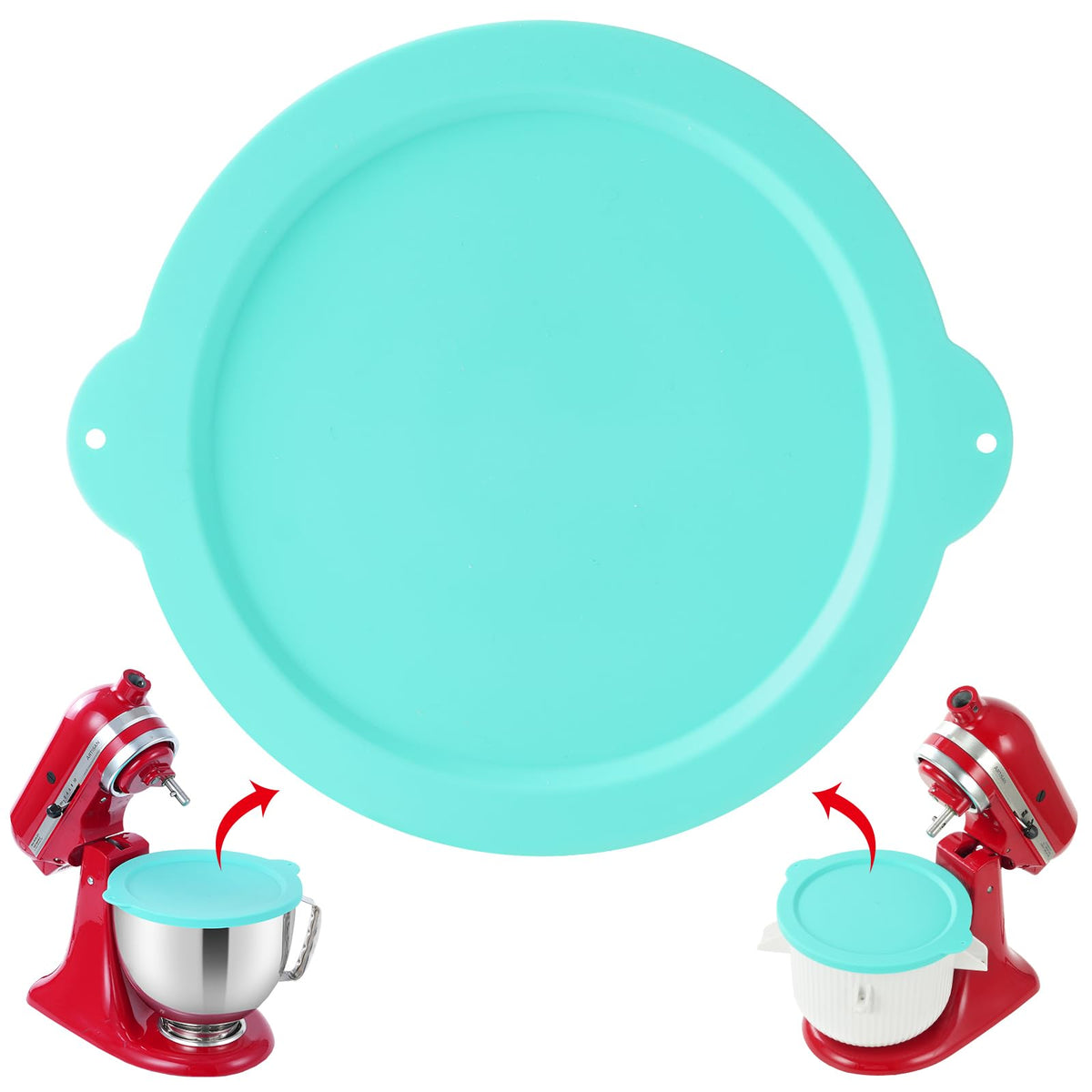 XINBOOGQ: tapa de silicona para cuenco 2qt, evita derrames y mantiene la comida fresca.