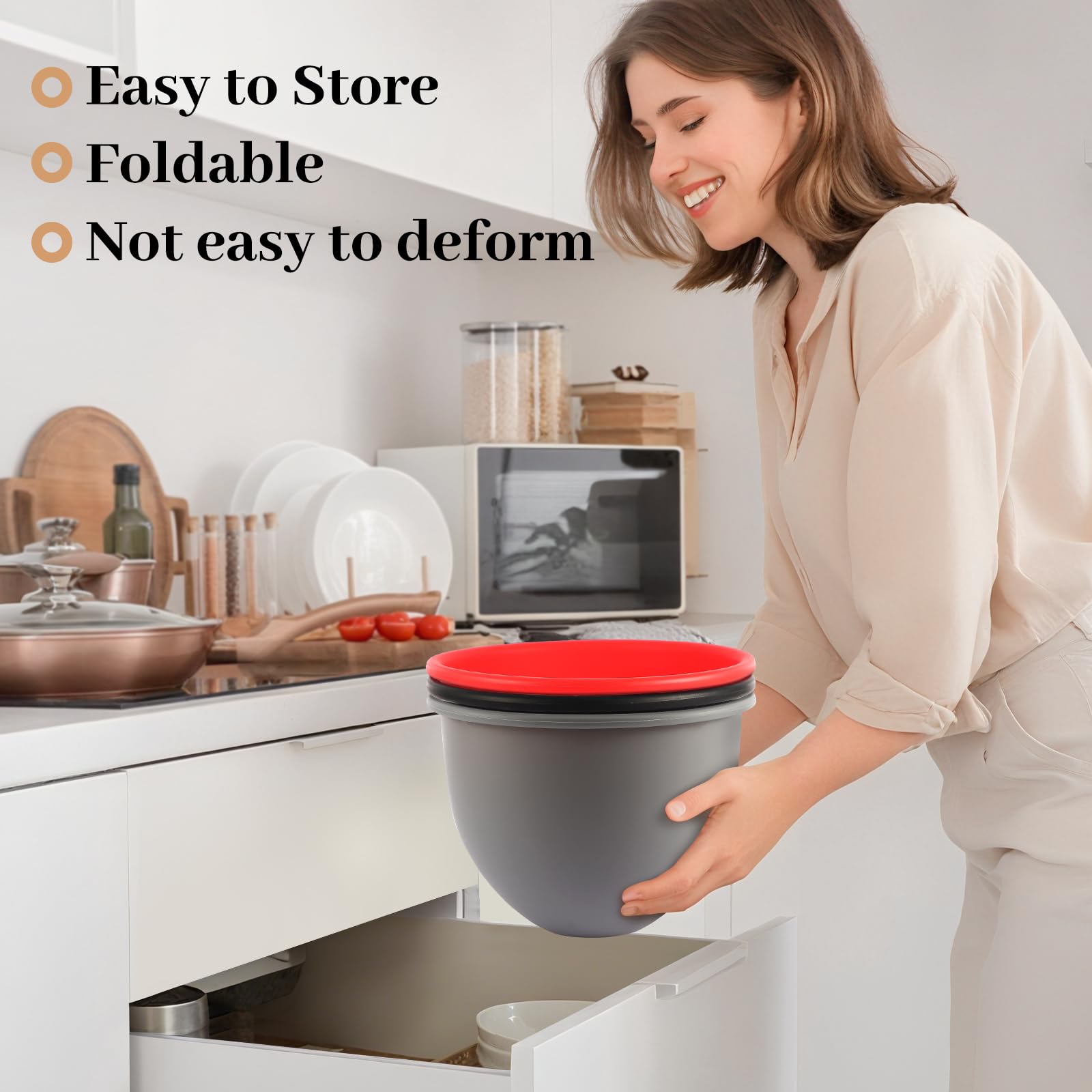 XINBOOGQ tapas silicona compatibles 5QT para conservar mezclas sin fugas