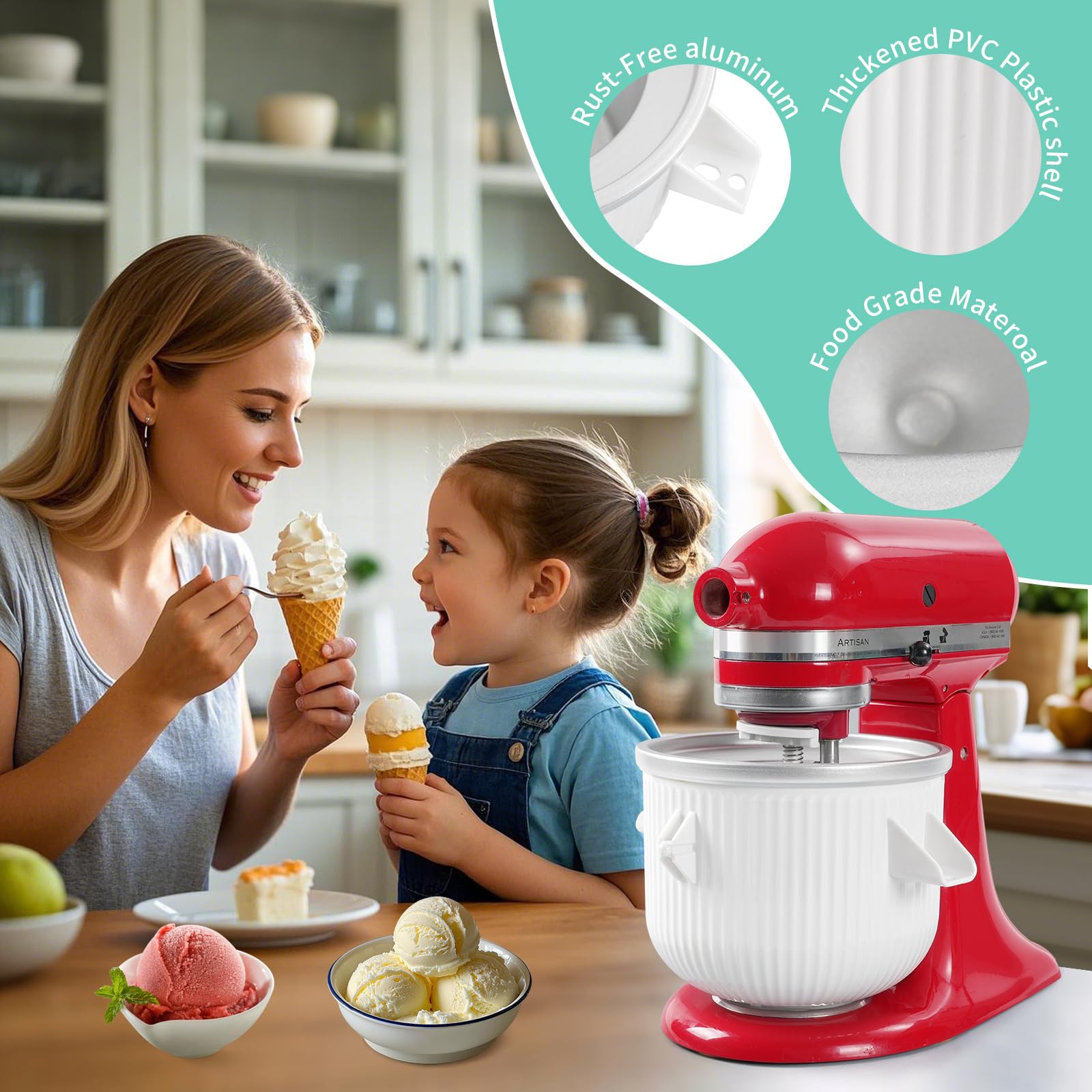 XINBOOGQ uso en casa, delicioso helado con tus toppings