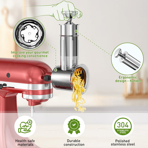 XINCAN rallador-queso para KitchenAid ideal para queso rallado y coberturas.