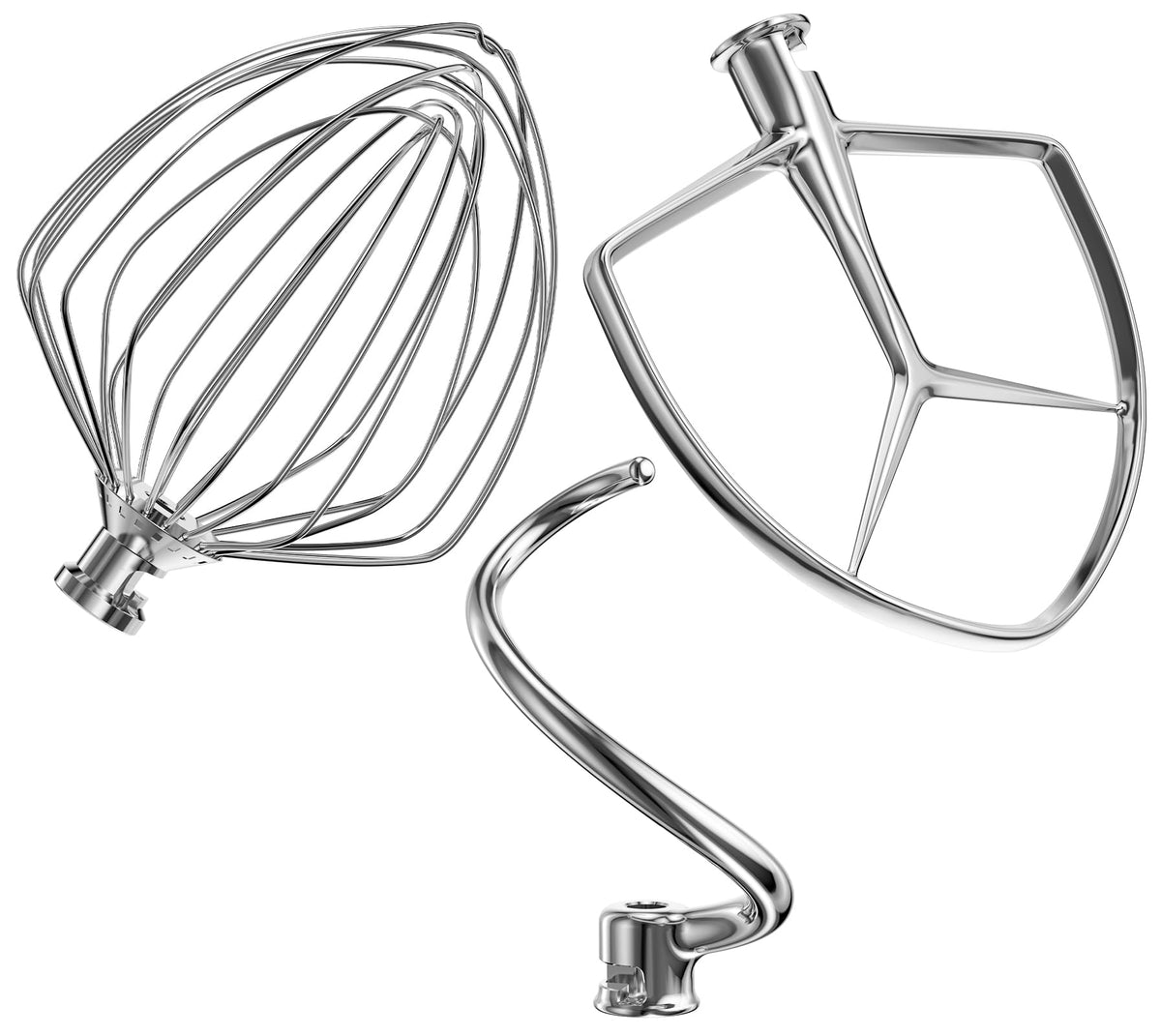 XINCAN batidor plano 7QT para KitchenAid, mejora masas ligeras.