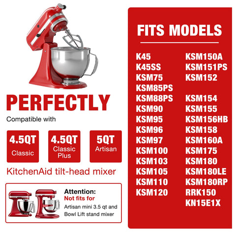 XINCAN cuerpo acero inoxidable, compatible con KitchenAid