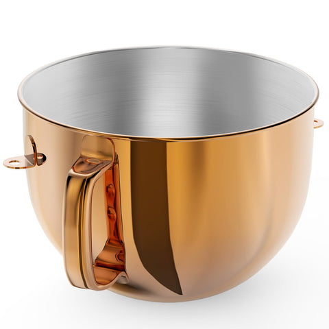 XINCAN tazón batidora 6qt, acero inoxidable y cobre, mango cómodo para mezclas suaves.