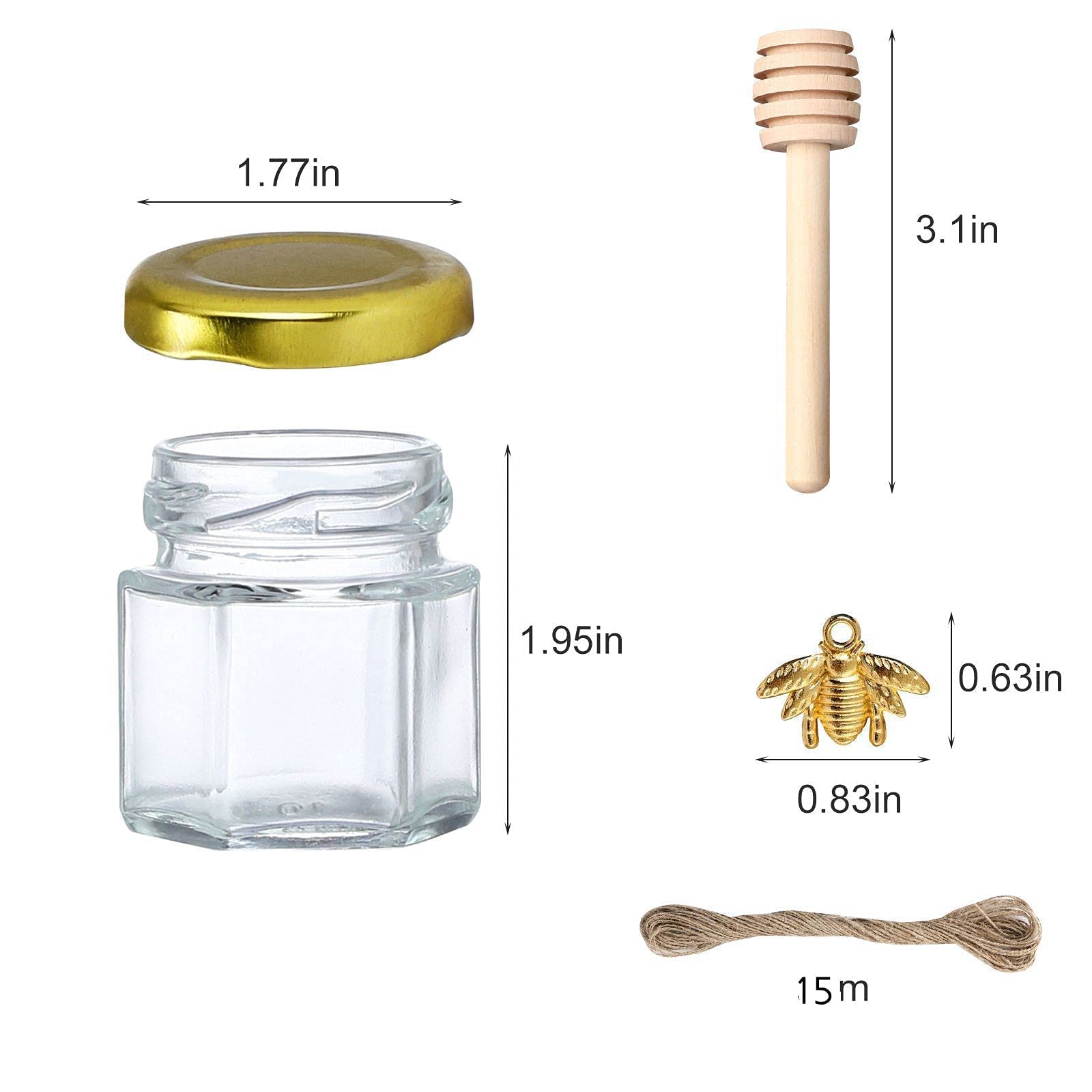 XING-RUIYANG cucharilla madera para miel, fácil de verter.