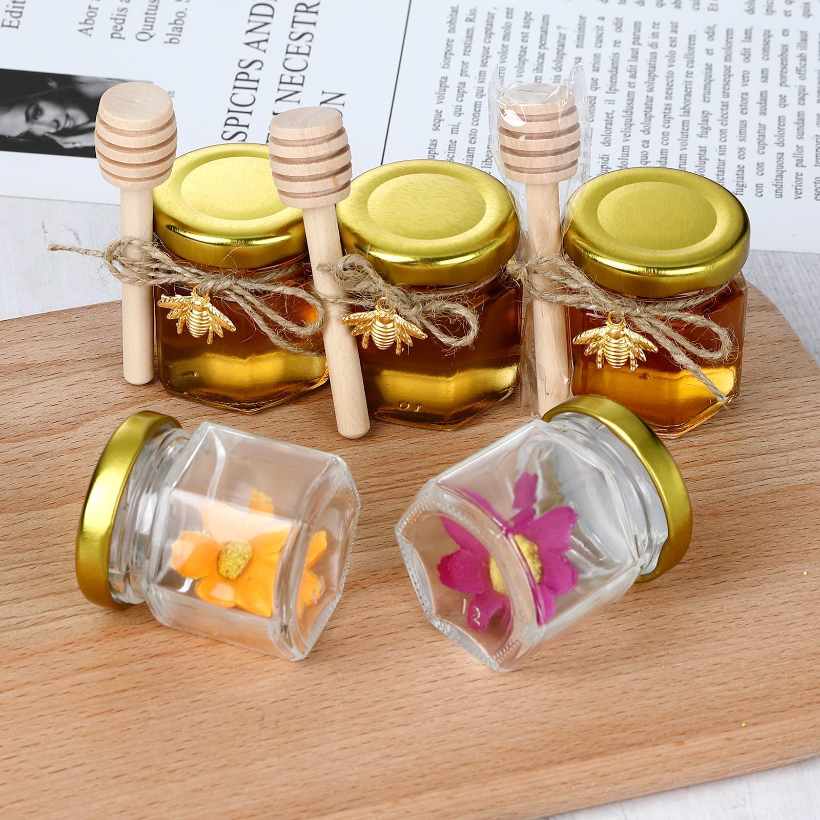 XING-RUIYANG uso en baby shower y fiestas, miel en tarros mini.