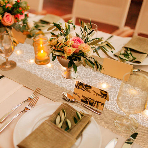 Xinnun Decoración rústica para mesa con luces, ambiente cálido y acogedor.