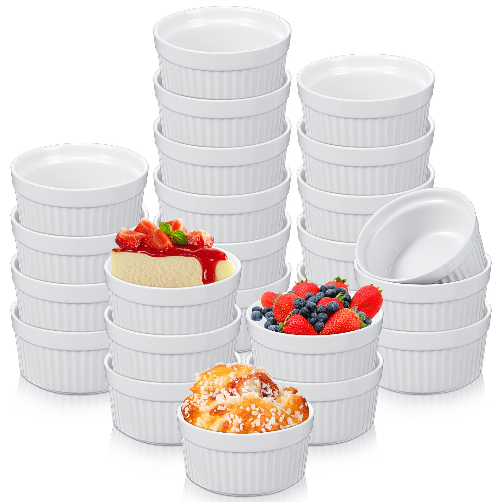Xinnun ramekins crema brulee 24 piezas listas para cocer en horno