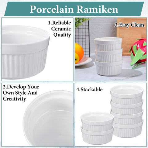 Xinnun ramekins para mini soufflé y postres