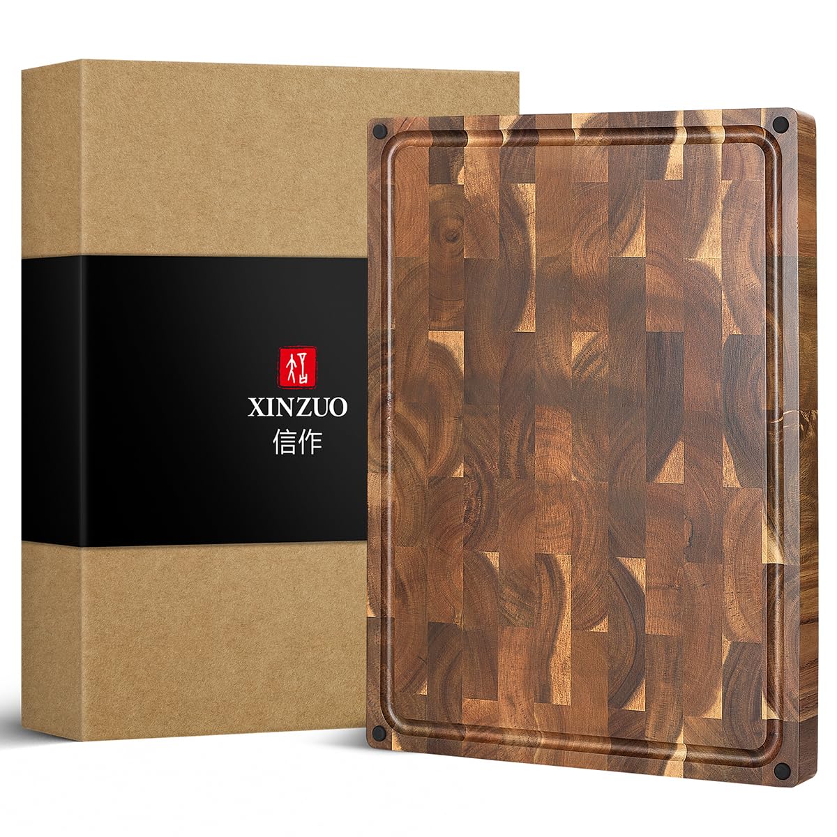XINZUO tabla de acacia, aceite de oliva o nogal mantiene la superficie protegida.