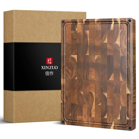 XINZUO tabla de acacia, aceite de oliva o nogal mantiene la superficie protegida.