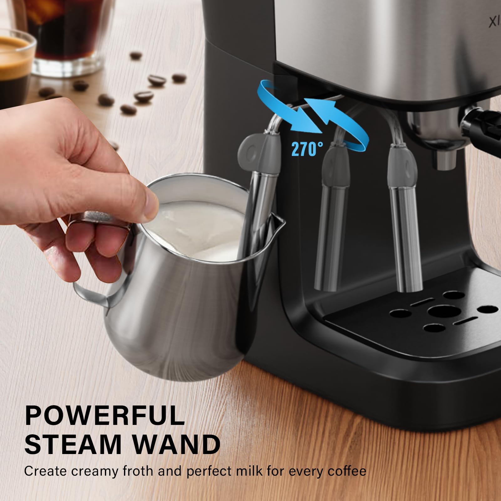 XIXUBX 6 Bar Cafetera: diseño compacto, ideal para cocinas y oficinas pequeñas.