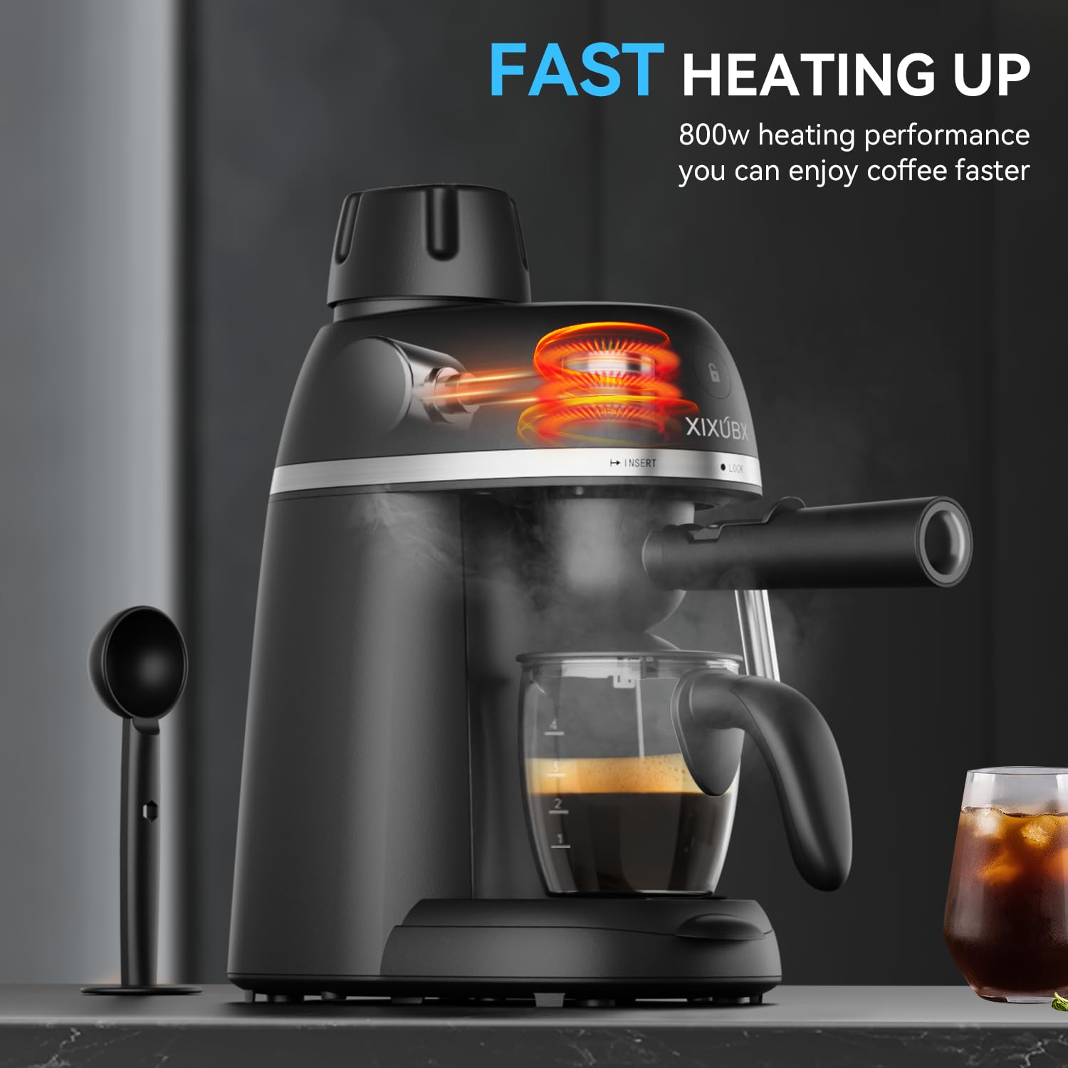 XIXUBX: panel de control sencillo para espresso y cappuccino