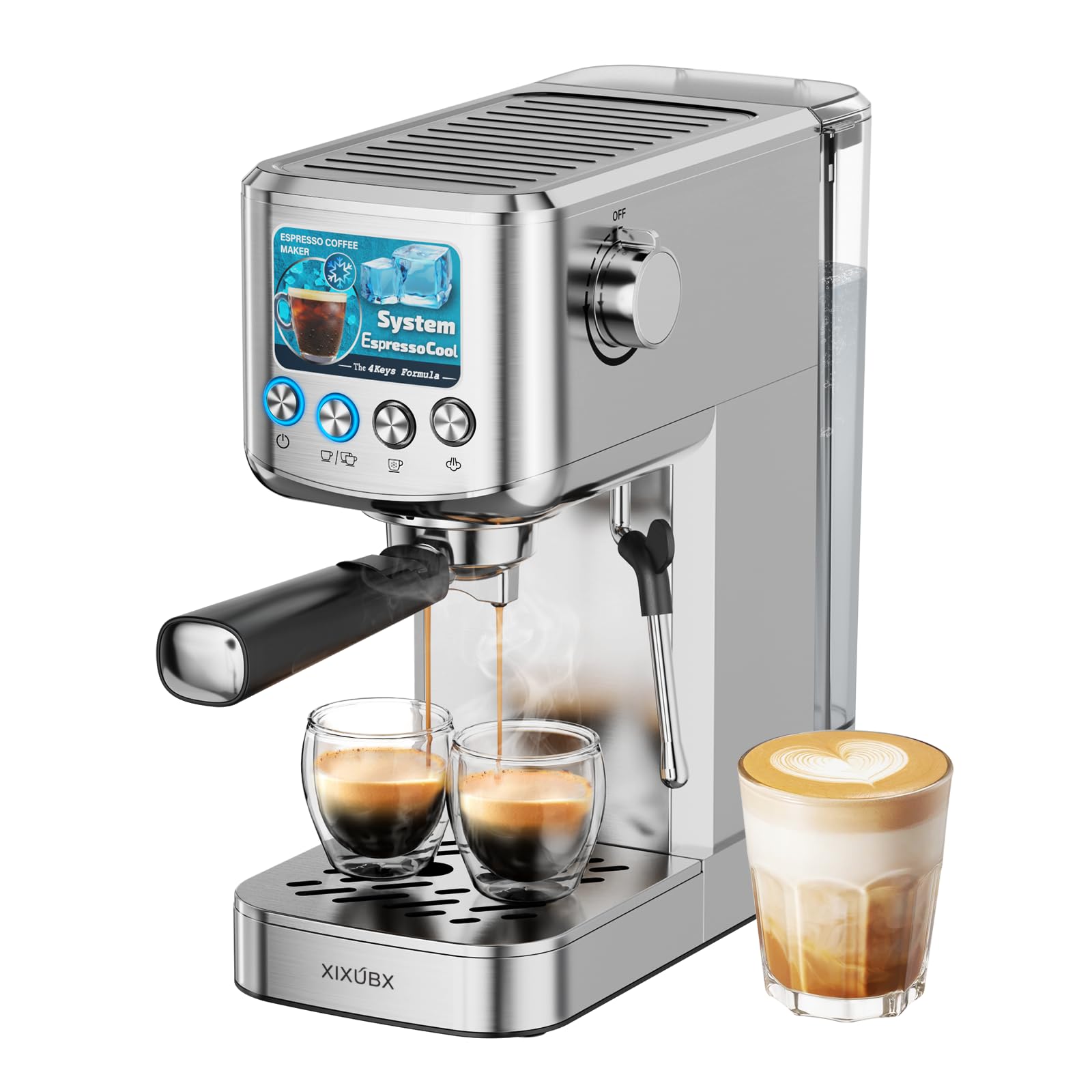 XIXUBX Espresso, máquina con espumador de leche para cappuccino suave en casa.