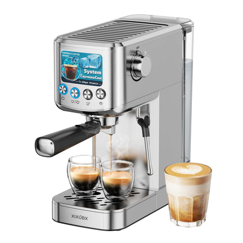 XIXUBX Espresso, máquina con espumador de leche para cappuccino suave en casa.