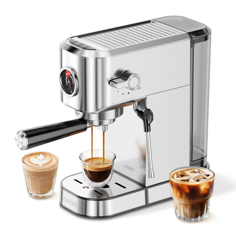 XIXUBX máquina espresso 20 bares frente elegante y compacto para cocinas.