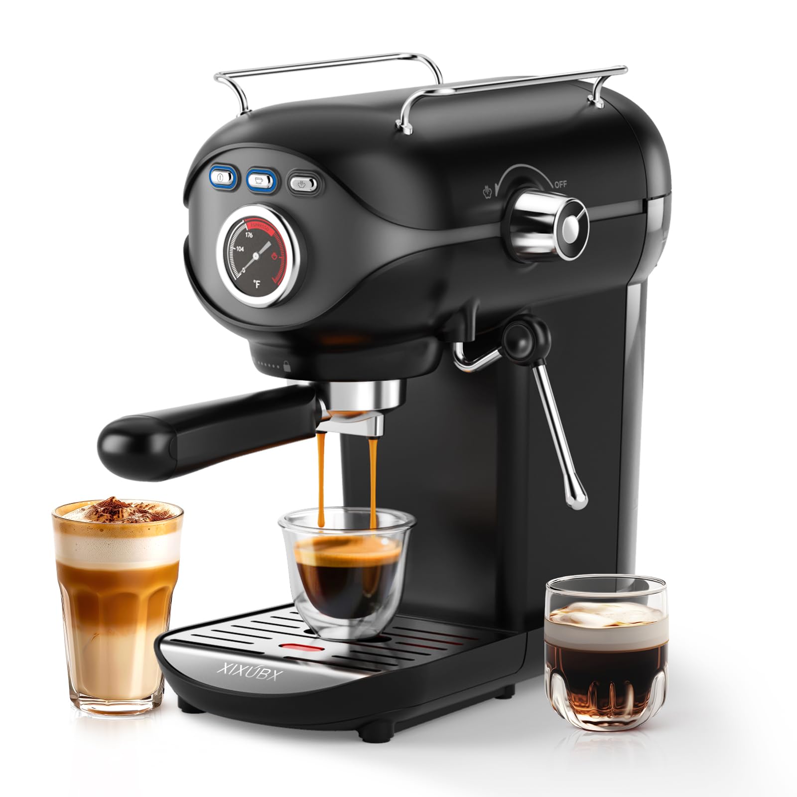 XIXUBX máquina espresso con bomba de 20 bares para crema