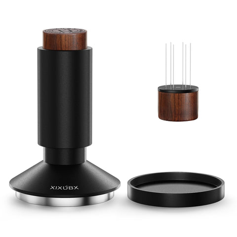 Prensa de café XIXUBX 51 mm con mango de aluminio para uso diario