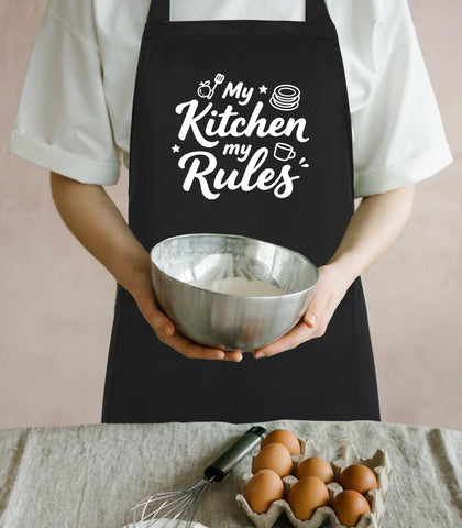Delantal Xiynmeife con lema Mi cocina mis reglas, diseño divertido