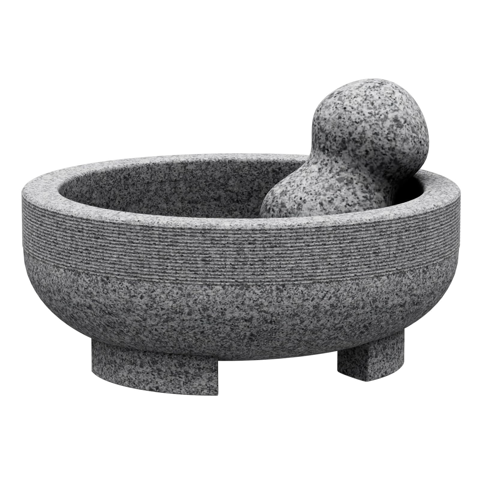 XKCL mortero de granito, gran capacidad, ideal para salsas y guacamole en casa.