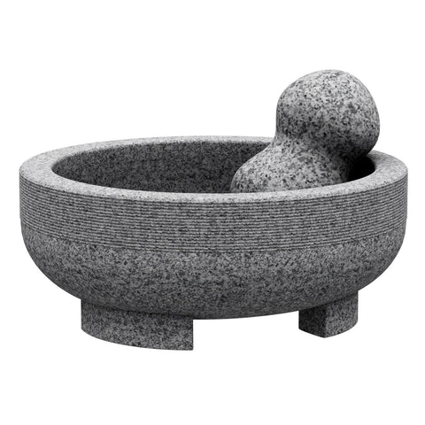 XKCL mortero de granito, gran capacidad, ideal para salsas y guacamole en casa.