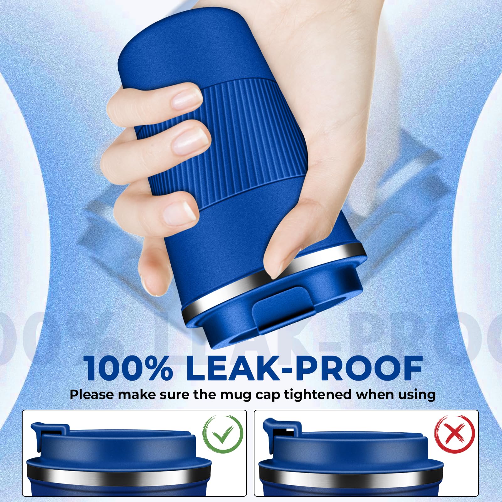 XKELFX doble pared aislante tumbler conserva la temperatura de tus bebidas