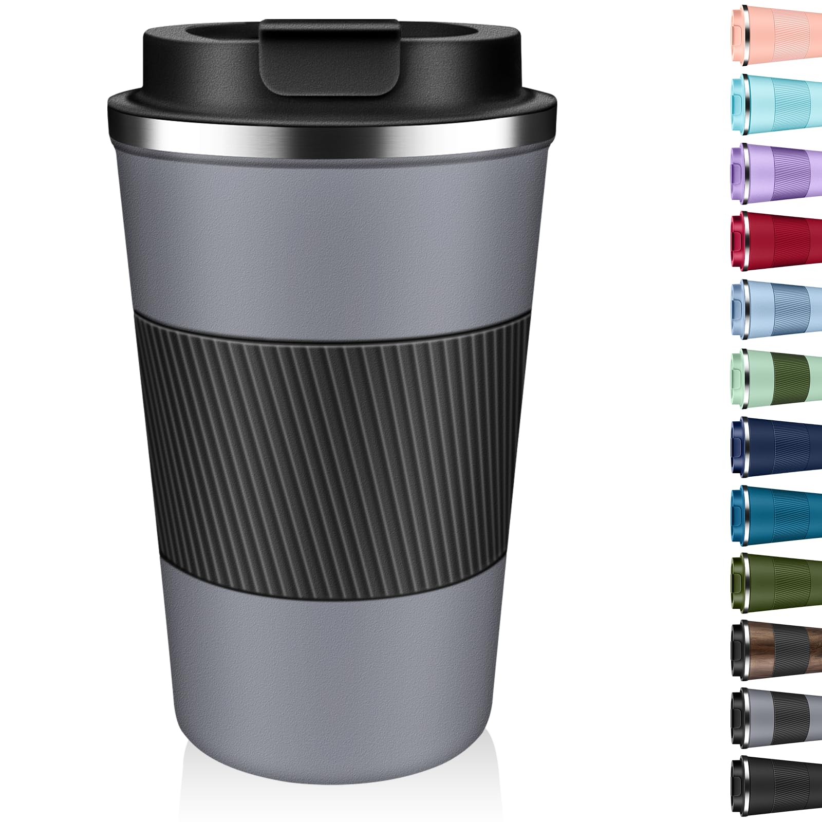 XKELFX termico cafe 12oz con cuerpo de acero mantiene calor por horas