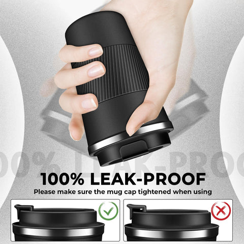 XKELFX Termo Café 17oz negro, interior de doble pared aislante