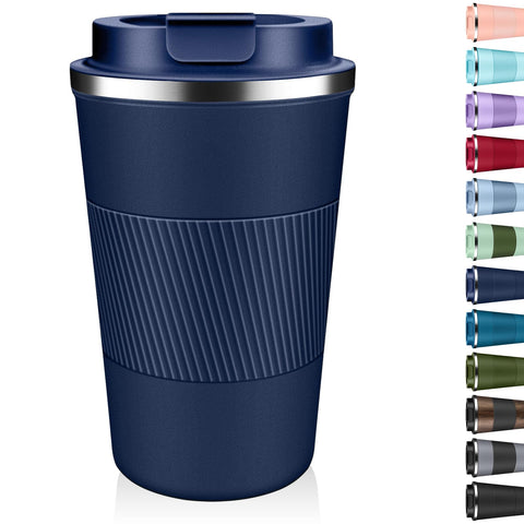 Vaso térmico XKELFX azul marino mantiene bebidas calientes o frías por horas.