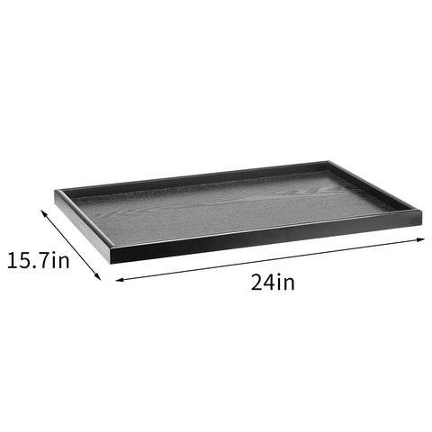 Bandeja XKXKKE decorativa para mesa con plantas y velas.