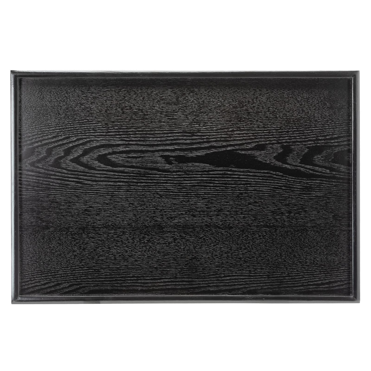 Bandeja XKXKKE de madera negra 24x16, amplia para servir bebidas y aperitivos.