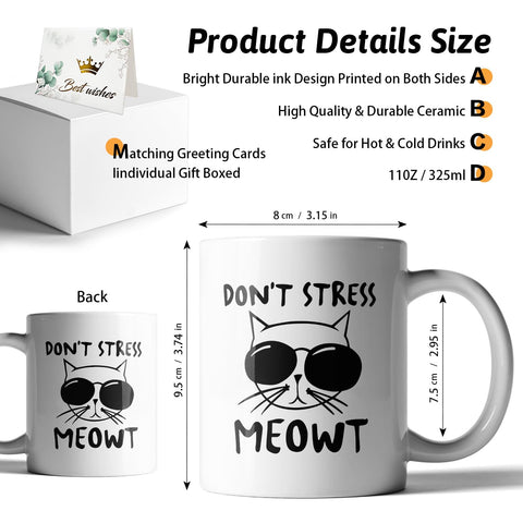 Taza XKZGSZB con impresión en dorso, perfecta para regalo de oficina o casa.