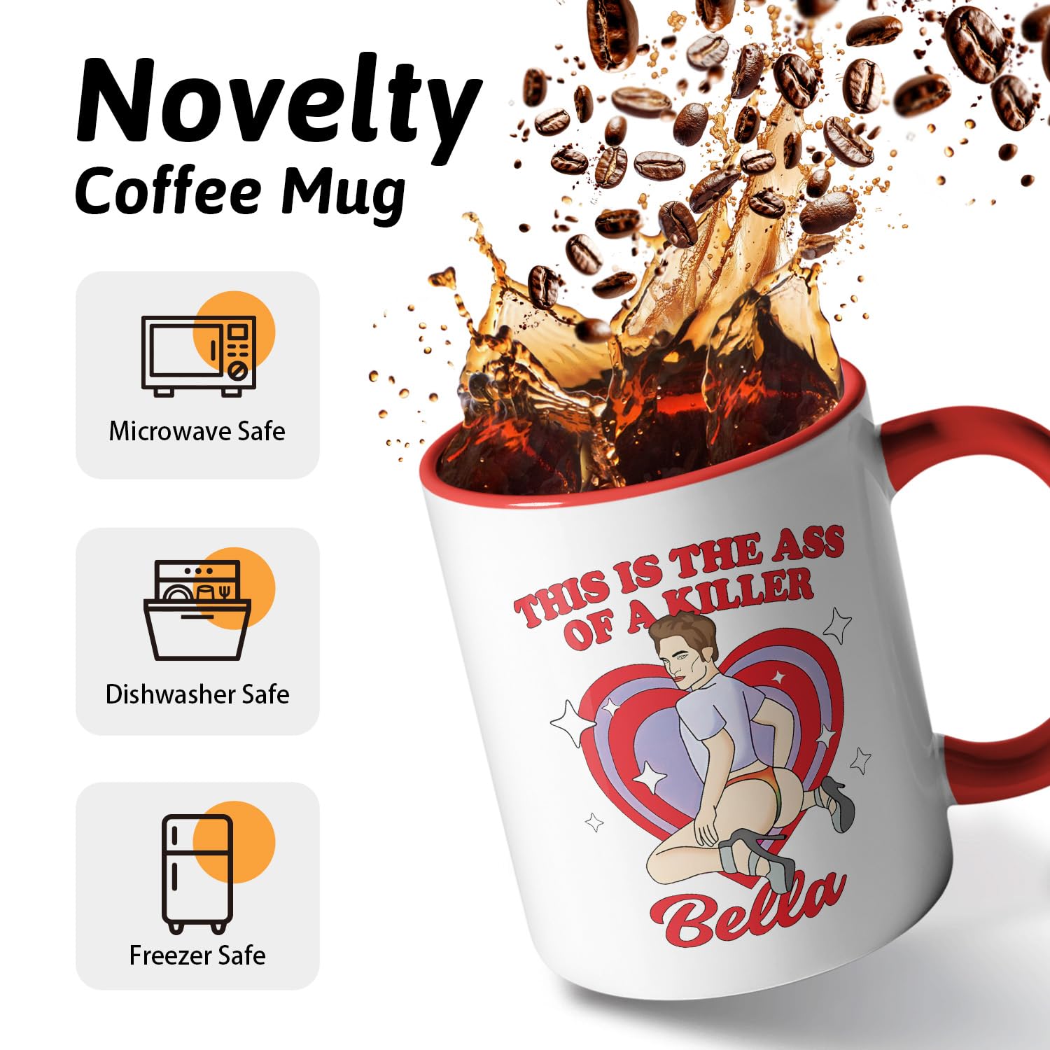 Taza XKZGSZB ergonómica con agarre cómodo para uso diario.